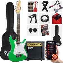 Midex CEG-36GR Amfili Full 3/4 36 İnç Elektro Gitar Seti Yeşil