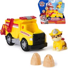 Toyfest Paw Patrol Fire Rescue Rubble Damperli Kamyon 20,3 cm + Figür 5 cm + 2 Fırlatma Taşı | Oyuncak Seti