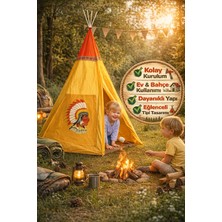 Toyfest Kızılderili (Tipi) Çocuk Oyun Çadırı 100X100X135 cm Ev & Bahçe Kolay Kurulum