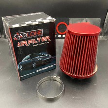 Carlone Performans Artırıcı Spor Açık Hava Filtresi 6.35CM Kırmızı Renk Detay Dar Stil