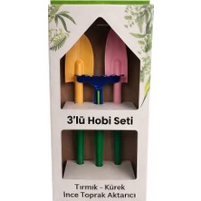 NSE 3’lü Mini Bahçe Hobi Seti – Tırmık, Kürek ve Toprak Aktarıcı Mini Bahçe Aletleri