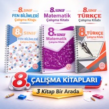 Yetsis Yayınları 2026 Lgs Hazırlık 8. Sını Çalışma Kitapları Seti, Matematik, Fen Bilimleri ve Türkçe Çalışma Kitapları 3'lü Set, A4 Büyükboy, Renkli ve Günce Baskılı Helezon Spiral Ciltli