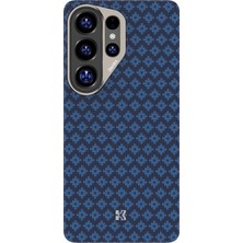 Galaxy S26 Ultra Uyumlu Kılıf M-Safe Özellikli Benks Armorair Armorgrid Serisi Kevlar Kapak Mavi