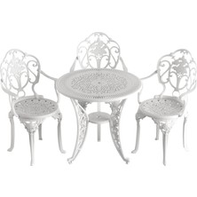 Ivf Beyaz Yuvarlak Masa + 3'lü Isparta Sandalye