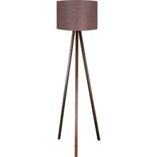 Allians Şık 3 Ayaklı Tripod Lambader, Yuvarlak Kumaş Tasarım, Modern Dekorasyon