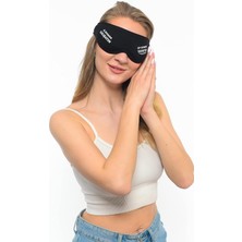 Storemax Uslucanmarketplace Yıkanabilir Siyah Pamuklu Uyku Maskesi Göz Bandı