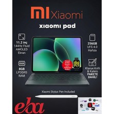 Xiaomi Pad 8 8gb 256GB 144hz 11.2inctablet - Klavyeli Kılıf + Kalem + Xiaomi Akıllı Saat Hediye