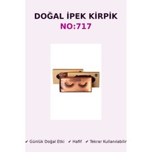 Ocean Doğal Ipek Takma Kirpik NO:717 – Hafif, Günlük Doğal Hacim, Tekrar Kullanılabilir 3D Mink Kirpik