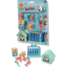 Toyfest Mini Köpek Bakımı Seti Aksesuarlı 10 Parçalı - Kahverengi Köpek