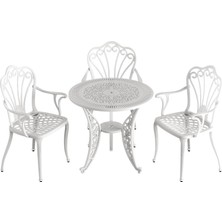 Ivf Beyaz Yuvarlak Masa + 3'lü Istanbul Sandalye