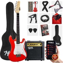 Midex CEG-36RD Amfili Full 3/4 36 İnç Elektro Gitar Seti Kırmızı