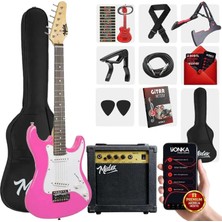 Midex CEG-36PK Amfili 3/4 36 inç Elektro Gitar Seti Pembe
