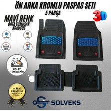 Citroen Nemo 2012 Model Uyumlu Siyah- Mavi Renk  Oto Paspas Seti