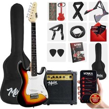 Midex CEG-36SB Amfili Full 3/4 36 İnç Elektro Gitar Seti Sunburs