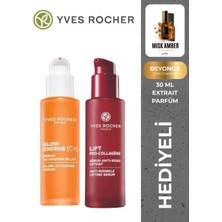 Yves Rocher Aydınlatıcı ve Cilt Sıkılaştırıcı Bakım Serum Seti + Beyonds Misk Amber Unisex Parfüm
