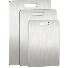 Alfa Life Marketing 3'lü Paslanmaz Çelik Kesme Tahtası Seti