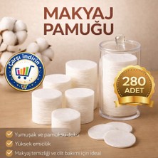 Nistabolje Makyaj Temizleme Pamuk Pedi Hassas Ciltler İçin 280 Adet Doğal Ürün
