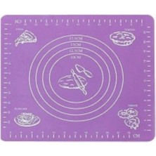 Unbranded Büyük Boy Dikdörtgen Ölçü Rehberli Silikon Hamur Matı (50X40 Cm)
