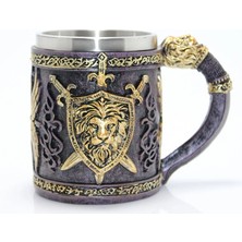 Pazarcan Aslan Büstü Tasarımlı Paslanmaz Çelik Kupa Bardak ALK1016