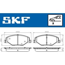 Skf VKBP80628 Fren Balatası Ön Skoda Fabia 11/11> 6RU698151-6RU698151A-6RU698151