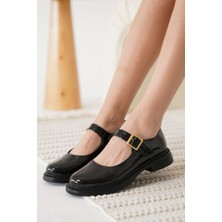 Senzora Siyah Rugan Kadın Günlük Casual Klasik Ayakkabı