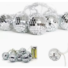 Allians Mini Disko Topu Seti, 10'lu LED Zinciri, Pilli, Dekoratif Işıklandırma