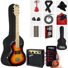 Midex CEG-34SB Amfili Full 1/2 34 İnç Elektro Gitar Seti Sunburs