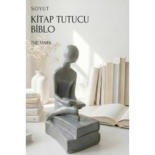 The Mark Decor Dekoratif Kitap Tutucu Biblo - El Yapımı Okuyan Insan Figürlü Raf Kütüphane Kitap Desteği