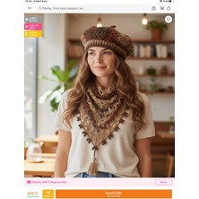 Megahan Boutique Megahan Boutıque Bohem Renklı Bere Boyunluk Takım