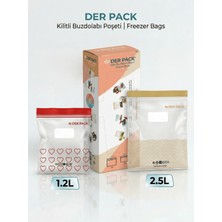 Der Pack Çift Kilitli Buzdolabı Poşeti 40'lı ( 20x1.2 lt ve 20x2.5 lt)