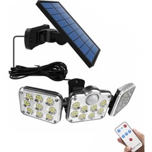 Newnet 138 LED Güneş Enerjili 3 Mod Hareket ve Karanlık Sensörlü 5mt Kablolu Solar Aydınlatma / Bahçe Lambası / Sokak Lambası