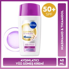 Nivea SPF50 LUMINOUS630 Skin Glow Aydınlatıcı Yüz Güneş Kremi 40ML, Nemlendirici, Niasinamid, Thiamidol
