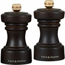 Cole & Mason H233056 Hoxton Çikolata Renkli Tuz ve Biber Değirmenleri 104MM
