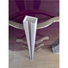 Dekoraks Akordeon Kapı Rayı 3X3CM, Beyaz Düz Renkli, 87CM