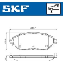 Skf VKBP80012 Ön Fren Balata Renault Trafıc Iıı 15> Opel Vıvaro B 15> 410608638R-410601073R-4423332