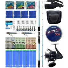 Yek Outdoor Hazır Tekne Oltası Seti Shimano Kamış Alivio Boat Quiver 2,10M 50-150G 2pc&okuma Wave Power WP-8000A1 Olta Makinesi