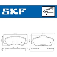 Skf VKBP80154 Ön Fren Balatası Peugeot P301 12> P308 13> Cıtroen C-Elysee 12> C4 14> 266MM 1608691380-1610699280
