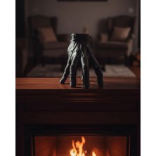 TE Dükkan Buğz 3D Dekoratif Siyah El Obje 17X16 cm Gotik ve Modern Aksesuar