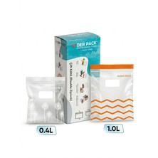Der Pack Çift Kilitli Buzdolabı Poşeti 50'li ( 25X0.4 Lt ve 25X1 Lt)