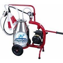 Muratti Tek Inek Süt Sağım C20 Kuru Tip Krom Güğüm Silikon 20LT