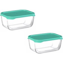 Paşabahçe 53733 Snowbox 2 Li Cam Saklama Kabı 420 cc Yeşil