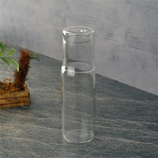 THN Başucu Bardaklı Sürahi - Cam Başucu Sürahisi 600 Ml. Sade