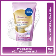 Nivea LUMINOUS630 Skin Glow Anında Aydınlatıcı Yüz Temizleme Jeli 150 Ml, Aha, Aloe Vera, Eşit Cilt Tonu