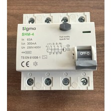 Kaçak Akım Rölesi 63A 4p 300MA 6ka Sigma