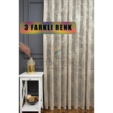 Farbateks Bulut Vizon Bej Acık Kahve Tül Exculusive Micro Örgü 2kat Pileli Tül Perde