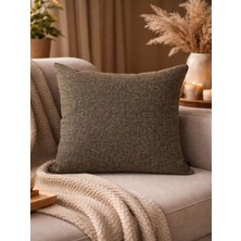 Mrs.Gugar Mrs Gugar Astana Serisi 43X43 Keten Kırlent Kılıfı Zeytin Yeşili Dekoratif Yastık Kılıfı