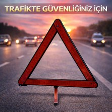 Mega Oto Market Metal Ayaklı Üçgen Reflektör- Plastik Kutulu Katlanabilir