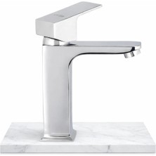 Idimax Kare Lavabo Batarya - Komple Pirinç - 5 Yıl Garantili - Montaj Aparatı Hediye