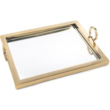 Mikasa Moor Aynalı Tepsi Yuv.kulp Gold 36X28X2 cm 341886