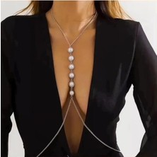 Özbience Şık Gümüş Kaplama Göğüs Arası Kolye - Zarif ve Kalıcı Tasarım